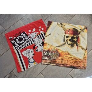 Vintage Disney 101 Dalmatians + Pirates Caribbean Towels Set Y2K